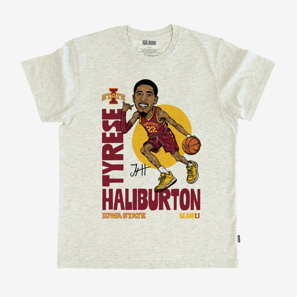 SLAMU Caricature Heritage Tee - Tyrese Haliburton (Iowa State)
