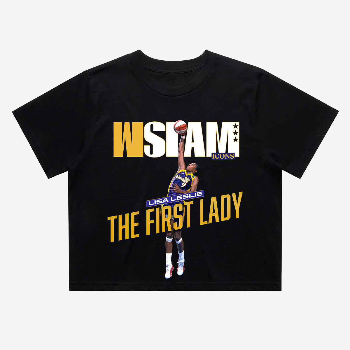 WSLAM Court Origins Women's Crop Cover Tee - Lisa Leslie (Sparks Icons)