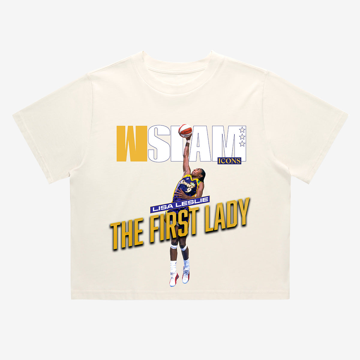 WSLAM Court Origins Women's Crop Cover Tee - Lisa Leslie (Sparks Icons)