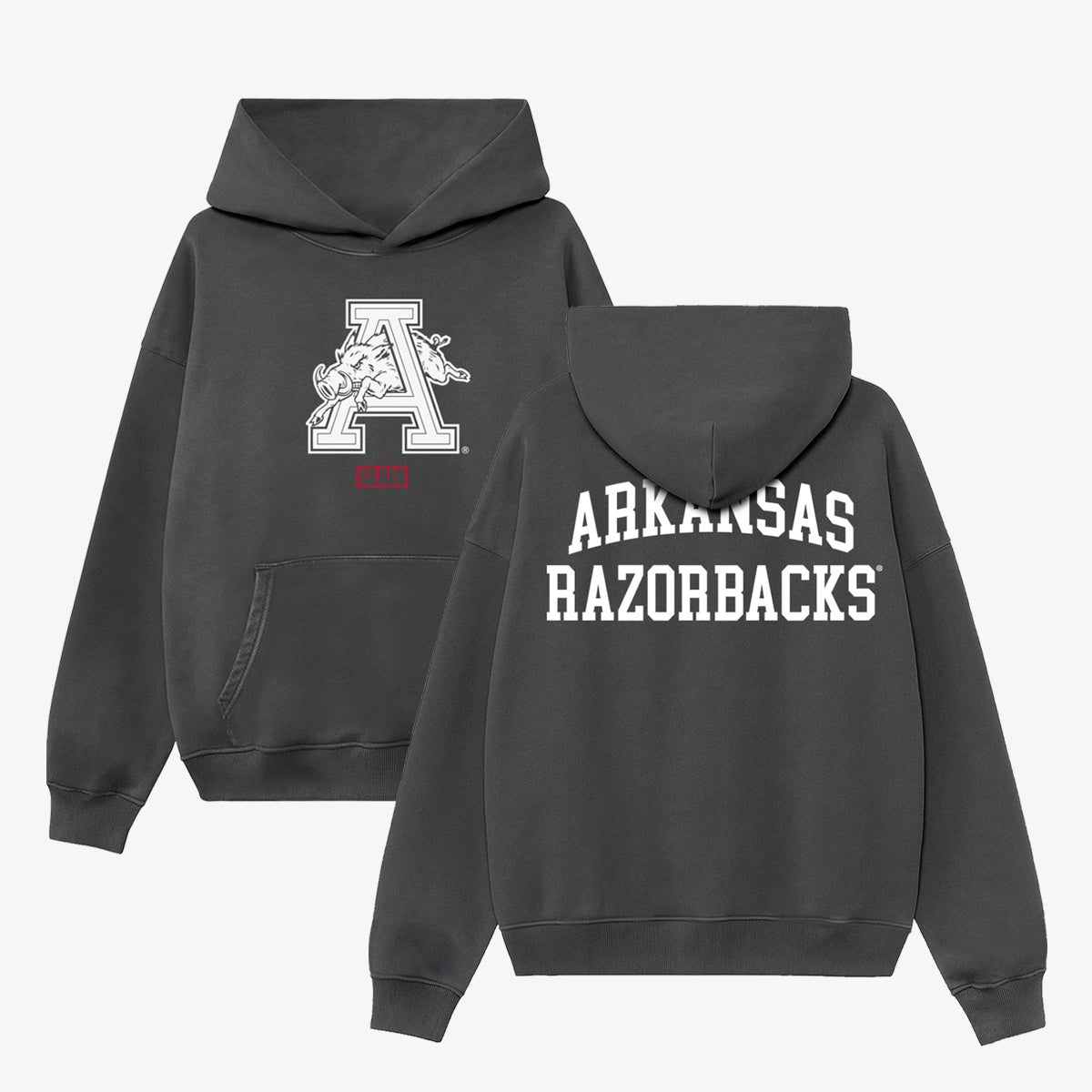 Arkansas Monochromatic Washed Hoodie - SLAM Goods