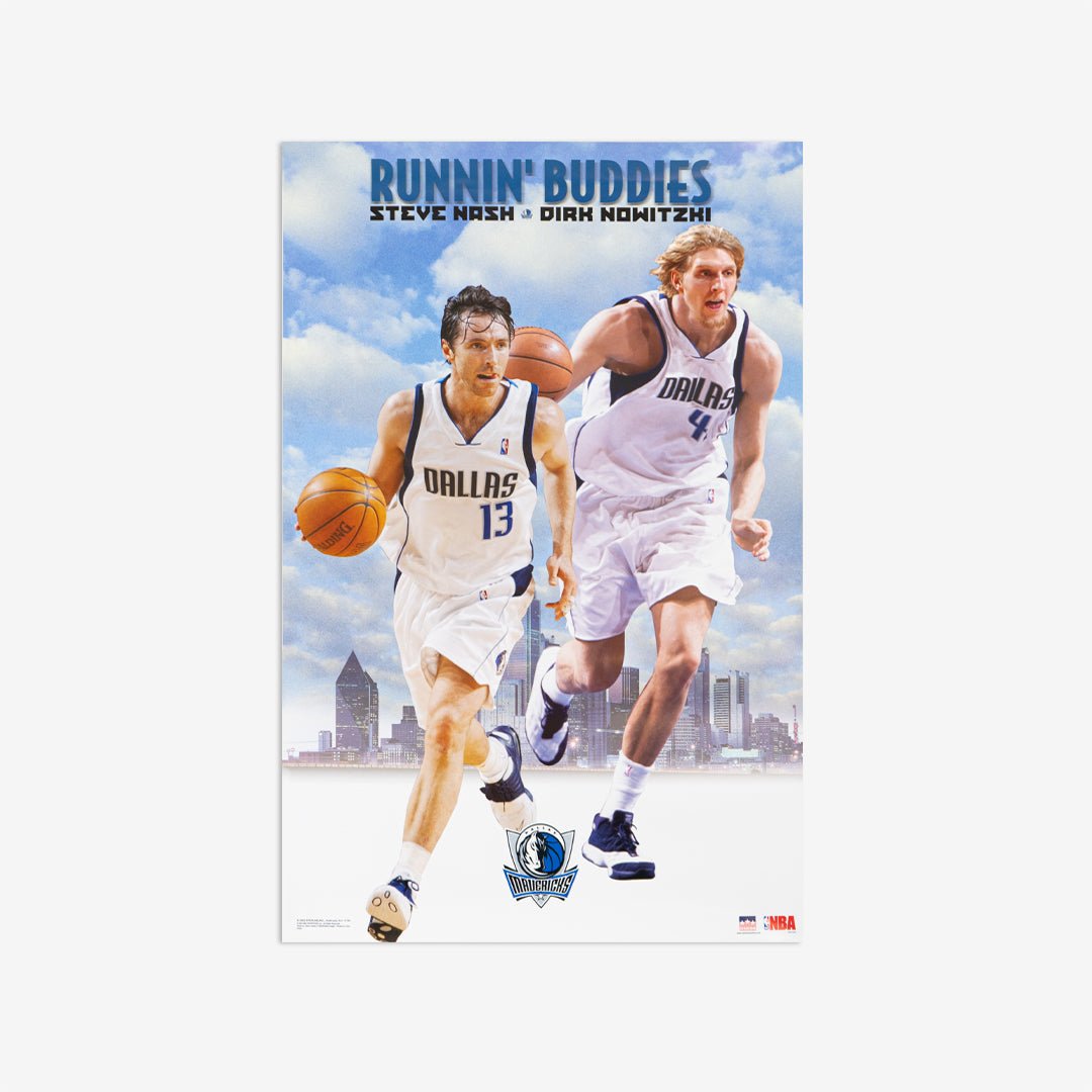 Dirk Nowitzki + Steve Nash Vintage Poster - SLAM Goods