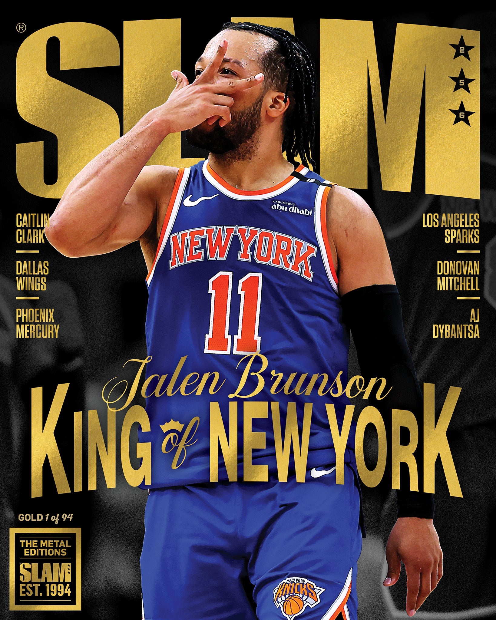 GOLD METAL: SLAM 256 - Jalen Brunson (d/94) - SLAM Goods