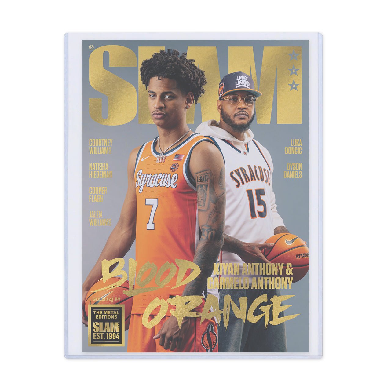 GOLD METAL: SLAM 258 - Kiyan + Carmelo Anthony Magazine (d/94) - SLAM Goods