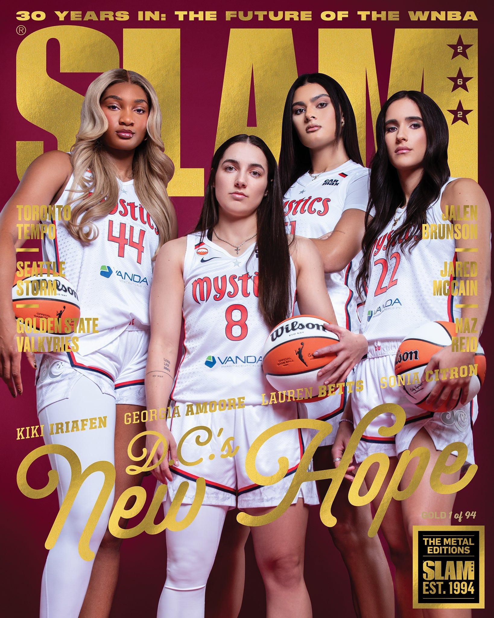 GOLD METAL: SLAM 262: Washington Mystics Magazine (d/94) - SLAM Goods