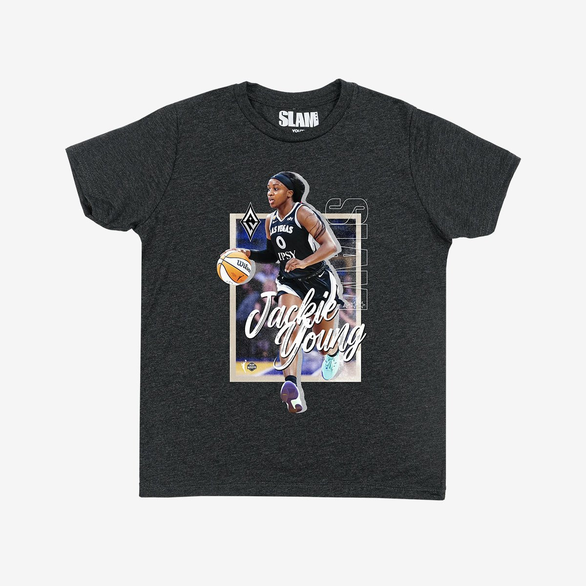 Las Vegas Aces Player Youth Tee - Jackie Young (SLAM 262) - SLAM Goods