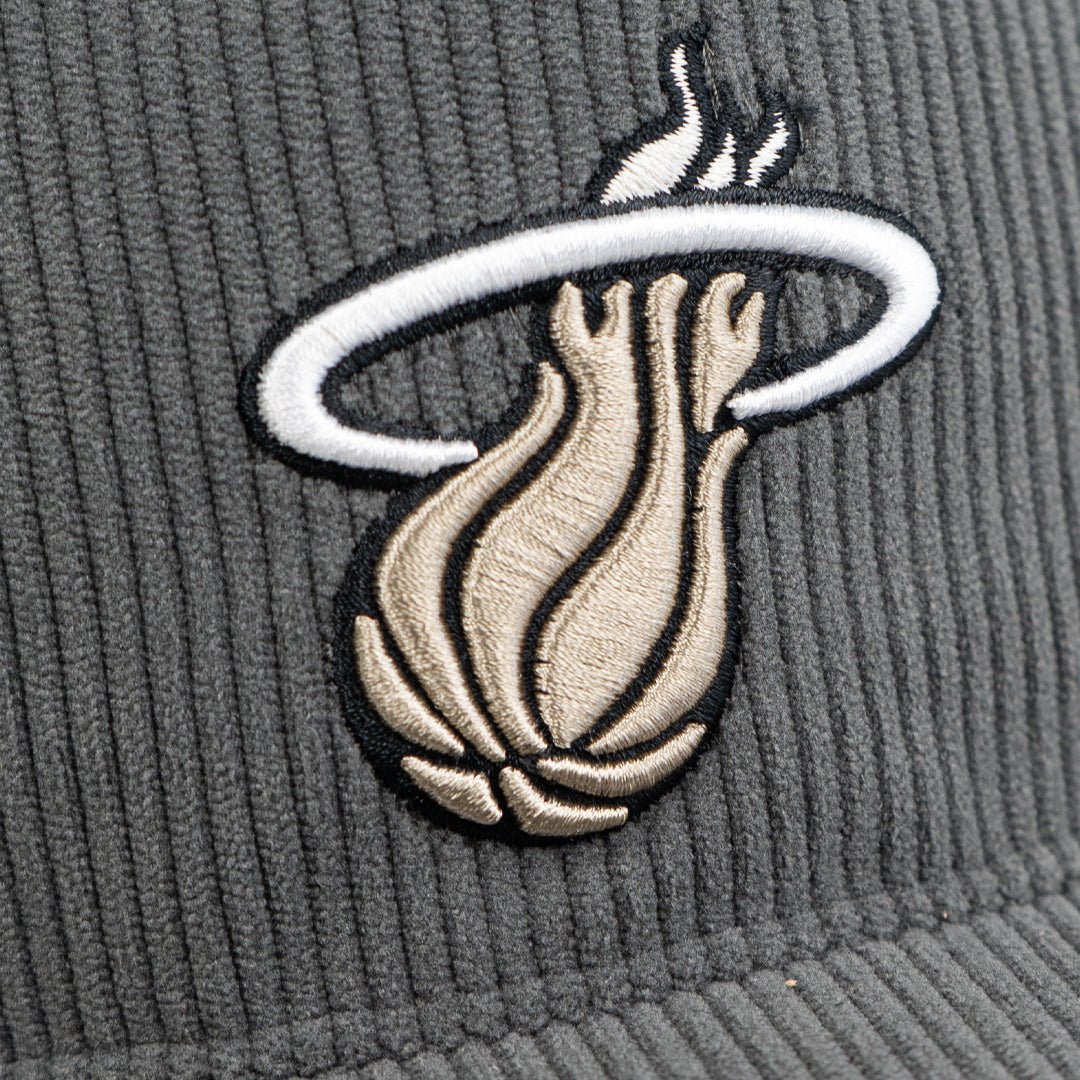 Miami Heat Charcoal Thick Cord '47 Hitch Hat - SLAM Goods