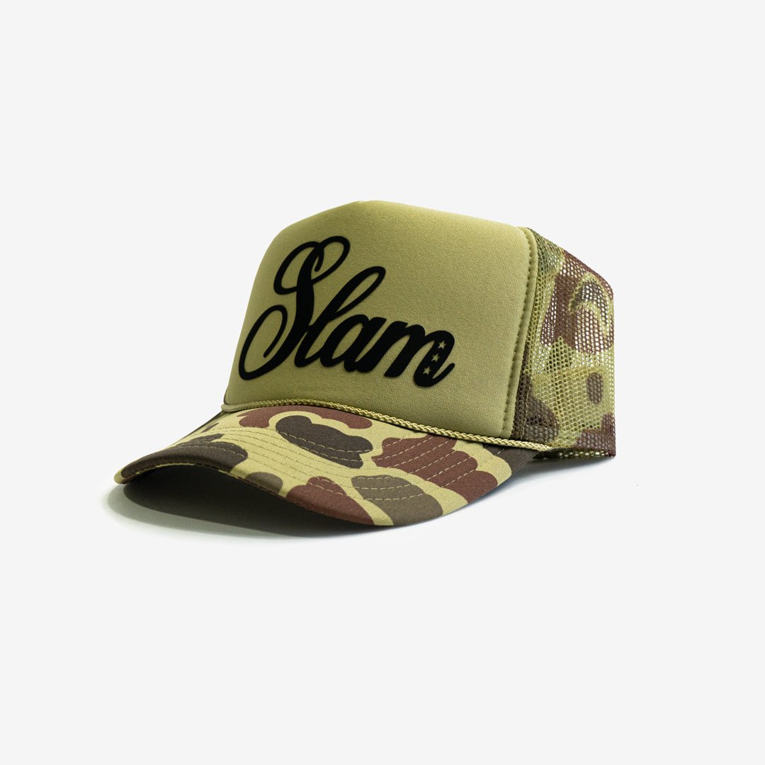 SLAM Big Game Hunters Camo Trucker Hat (Green) - SLAM Goods