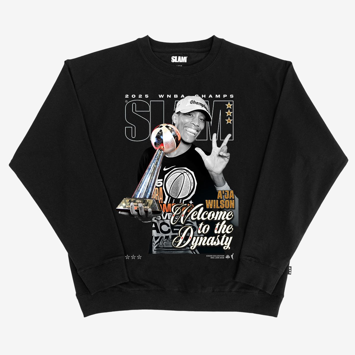 SLAM Cover Crewneck - A'ja Wilson (SLAM 259) (Black and White Edition) - SLAM Goods