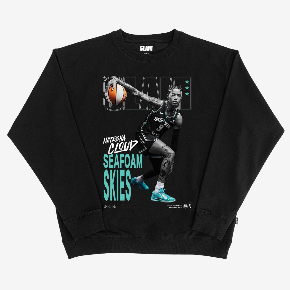 SLAM Cover Crewneck - Natasha Cloud (SLAM 256) (Black and White Edition) - SLAM Goods