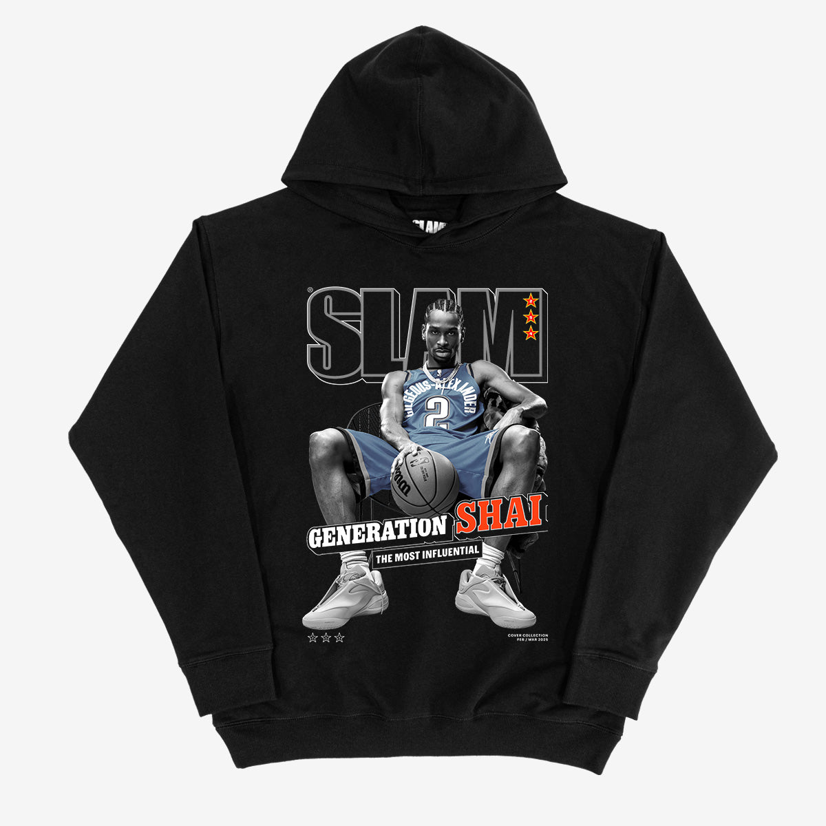 SLAM Cover Hoodie - Shai Gilgeous - Alexander (SLAM 254) (Black and White Edition) - SLAM Goods