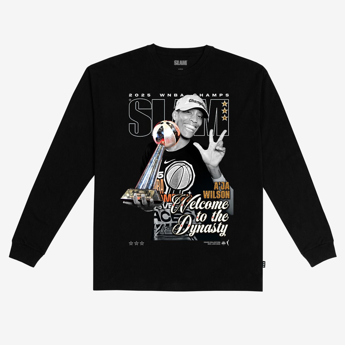 SLAM Cover L/S Tee - A'ja Wilson (SLAM 259) (Black and White Edition) - SLAM Goods