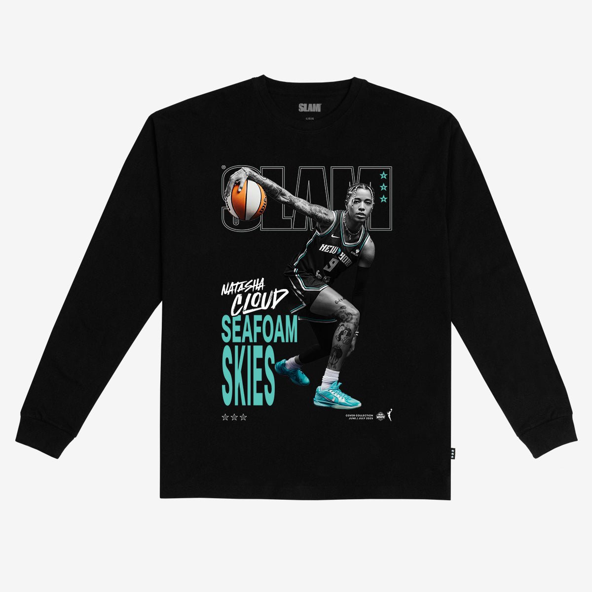 SLAM Cover L/S Tee - Natasha Cloud (SLAM 256) (Black and White Edition) - SLAM Goods