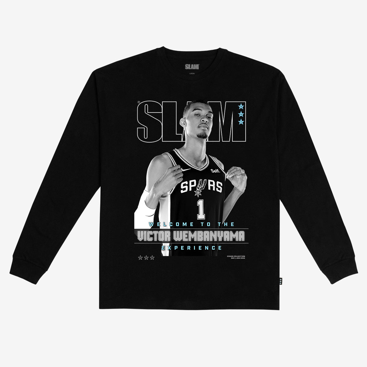 SLAM Cover L/S Tee - Victor Wembanyama (SLAM 247) (Black and White Edition) - SLAM Goods