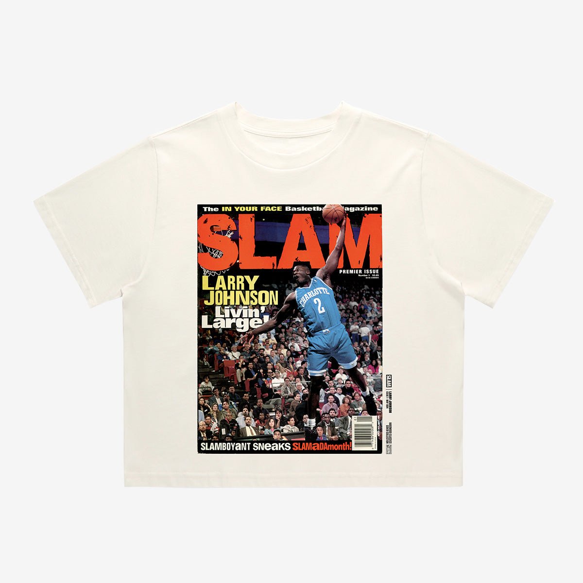 SLAM Crop Cover Tee - Larry Johnson (SLAM 1) - SLAM Goods