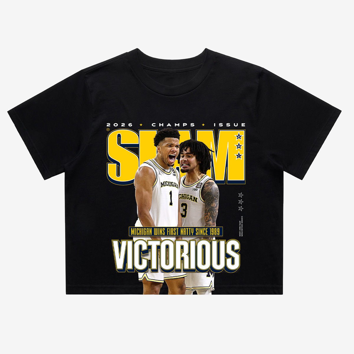 SLAM Crop Cover Tee - Michigan '26 Men's National Champions (SLAM 261) - SLAM Goods