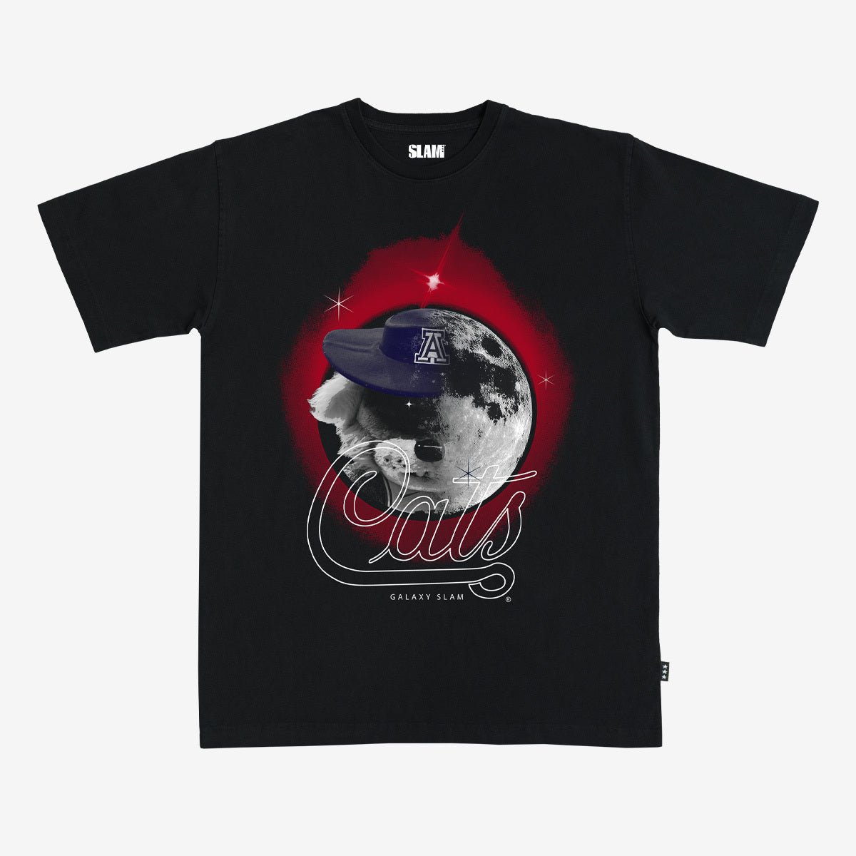 SLAM Galaxy Cats Half Wilbur Half Moon Heavy Tee - SLAM Goods
