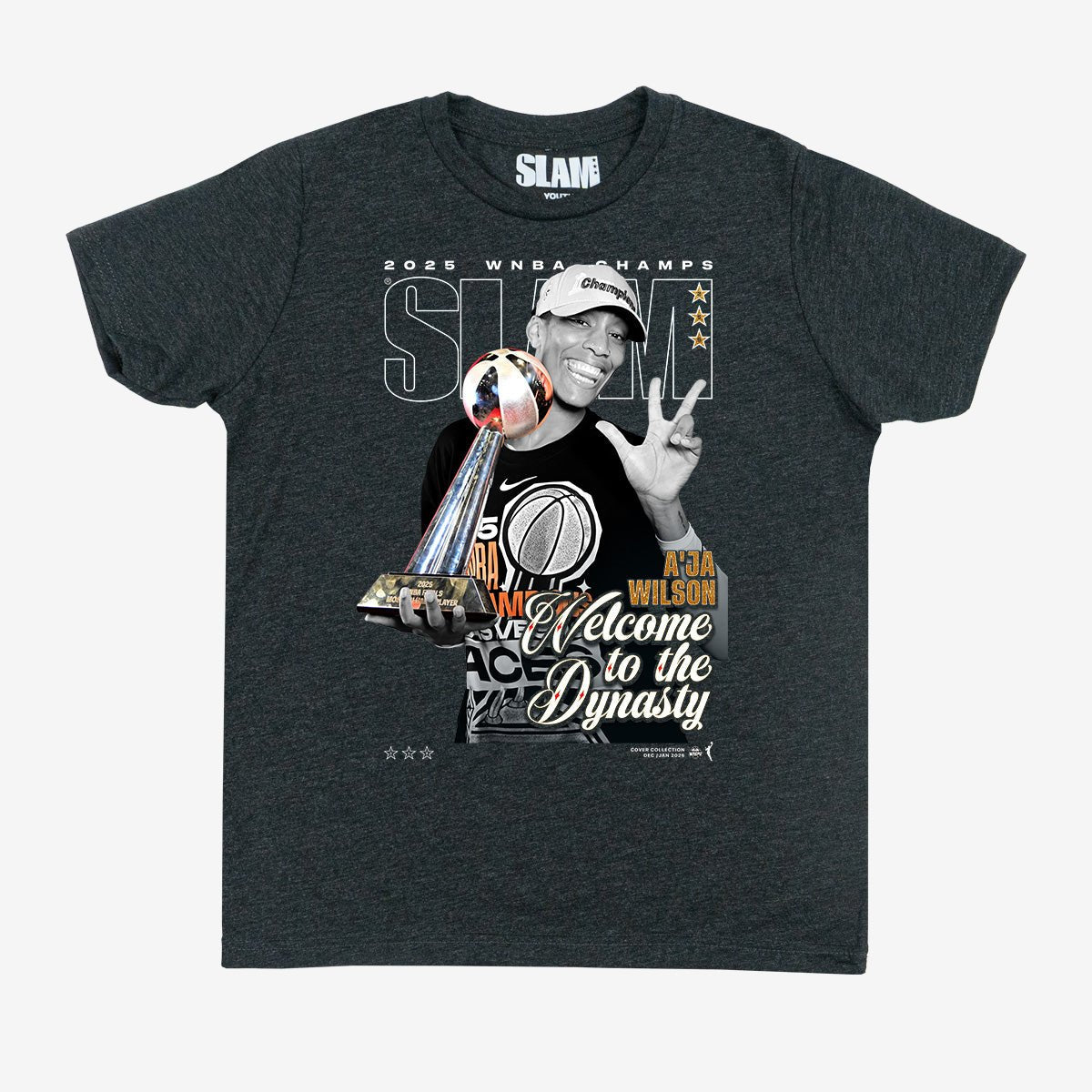 SLAM Youth Cover Tee - A'ja Wilson (SLAM 259) (Black and White Edition) - SLAM Goods