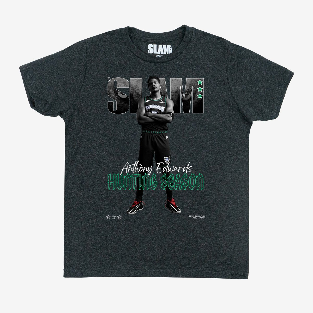SLAM Youth Cover Tee - Anthony Edwards (SLAM 259) (Black and White Edition) - SLAM Goods