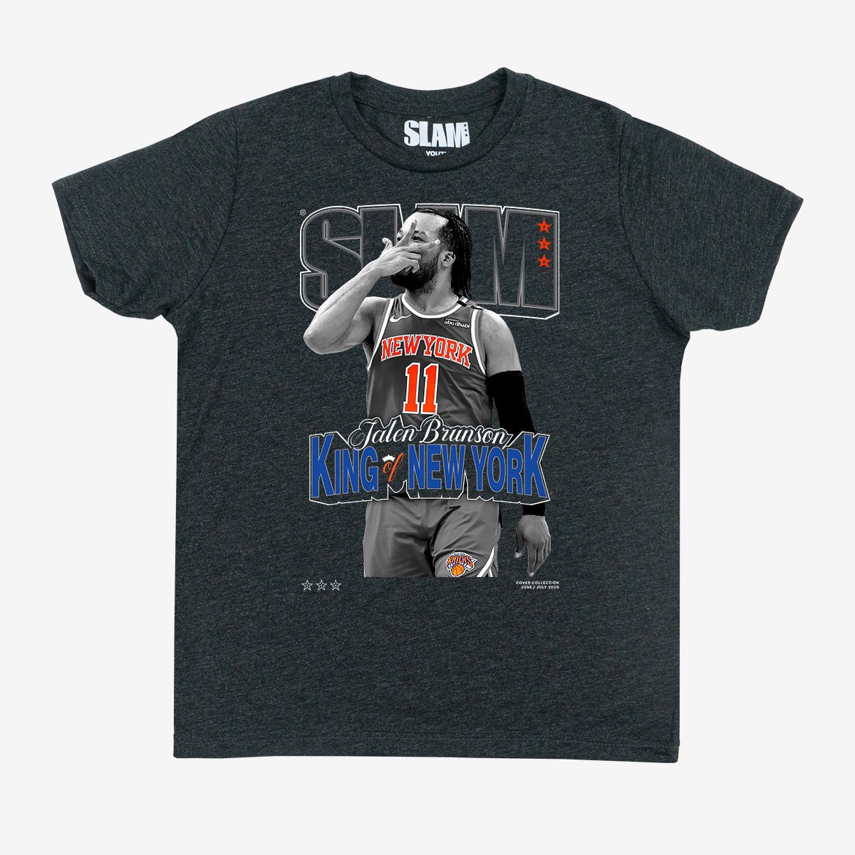 SLAM Youth Cover Tee - Jalen Brunson (SLAM 256) (Black and White Edition) - SLAM Goods
