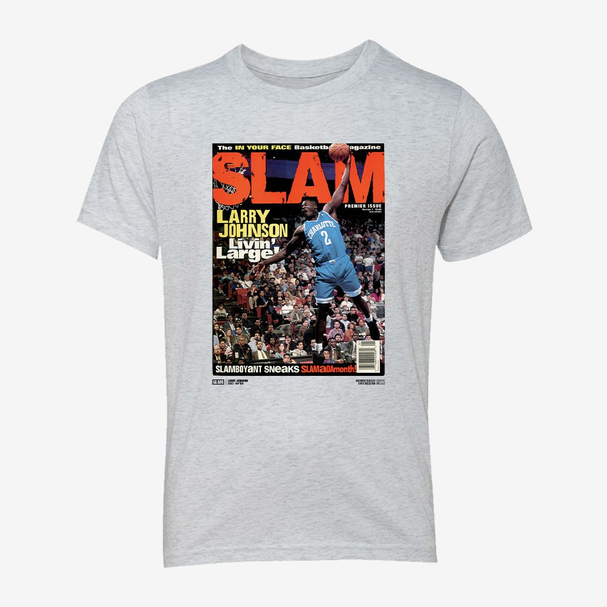 SLAM Youth Cover Tee - Larry Johnson (SLAM 1) - SLAM Goods