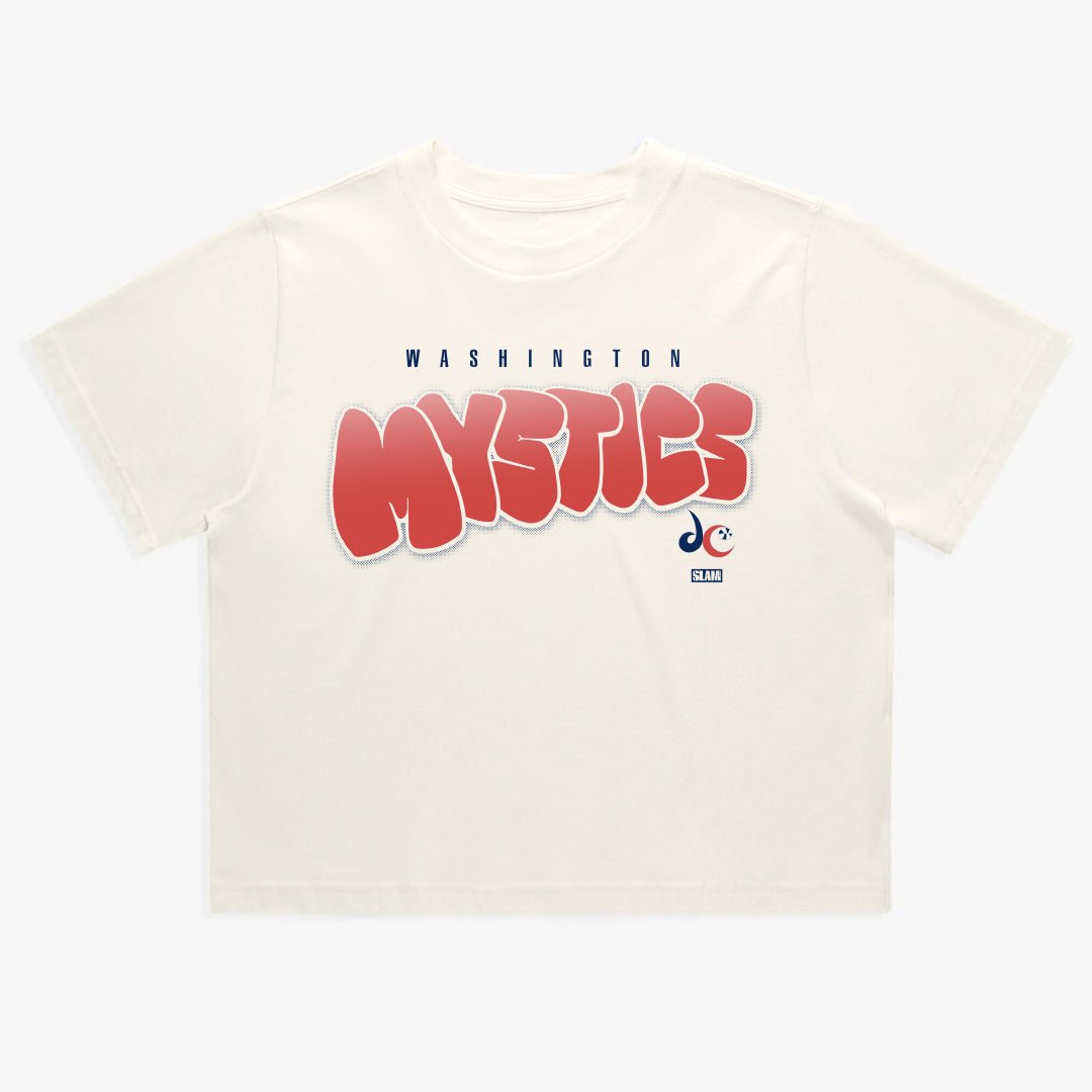 Washington Mystics Bubble Script Crop Tee - SLAM Goods