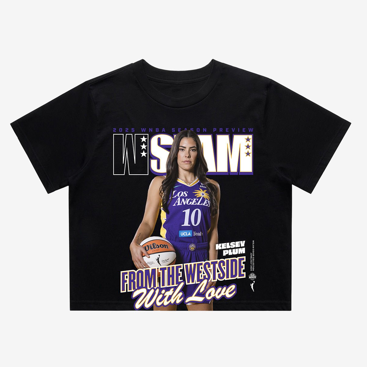 WSLAM Kelsey Plum Women's Crop Tee - Los Angeles Sparks (SLAM 256) - SLAM Goods