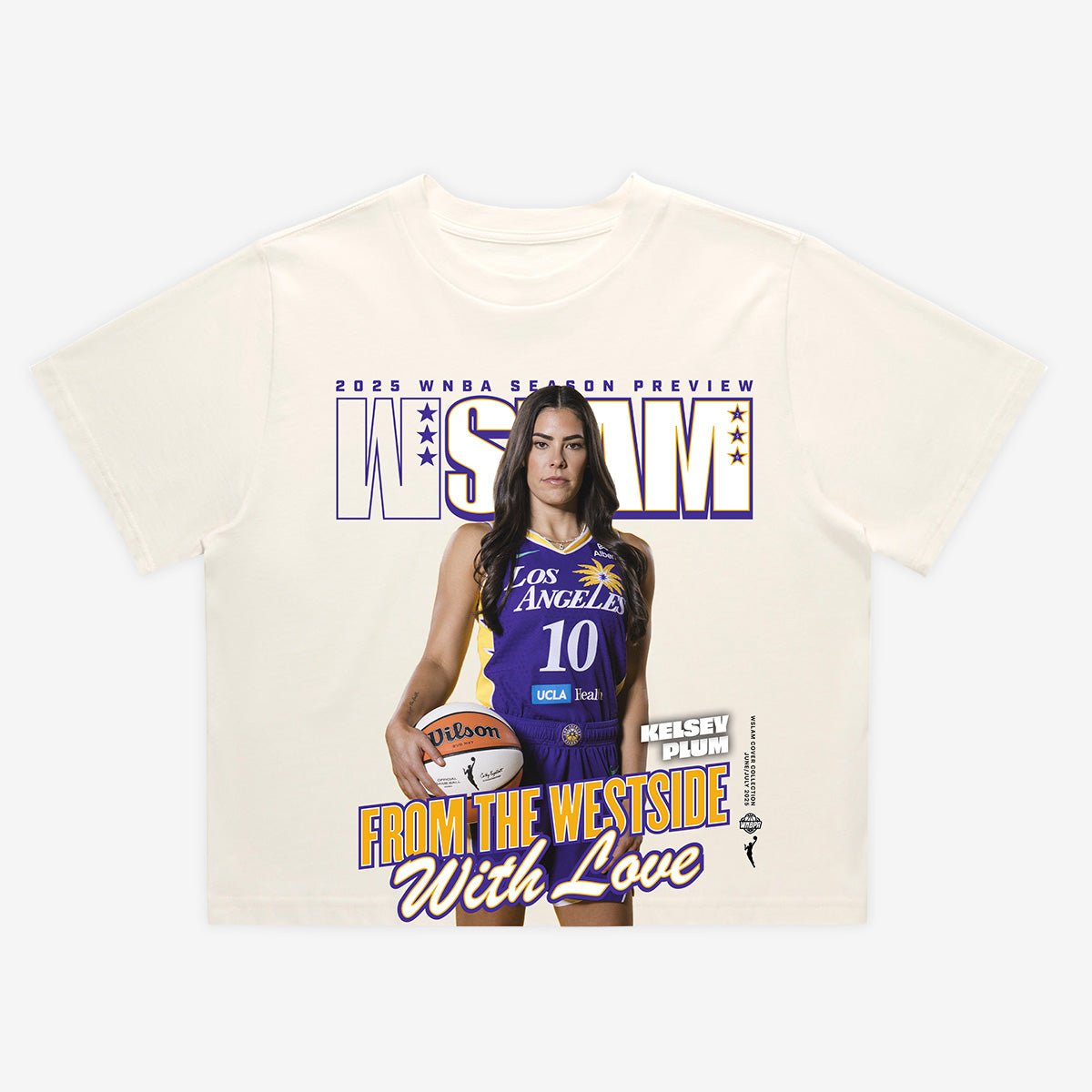 WSLAM Kelsey Plum Women's Crop Tee - Los Angeles Sparks (SLAM 256) - SLAM Goods