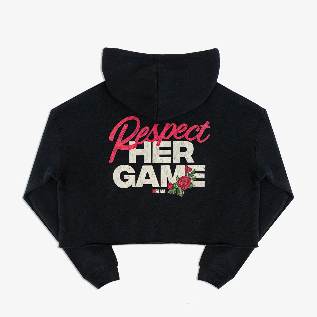WSLAM Respect Her Game Women's Crop Hoodie - SLAM Goods