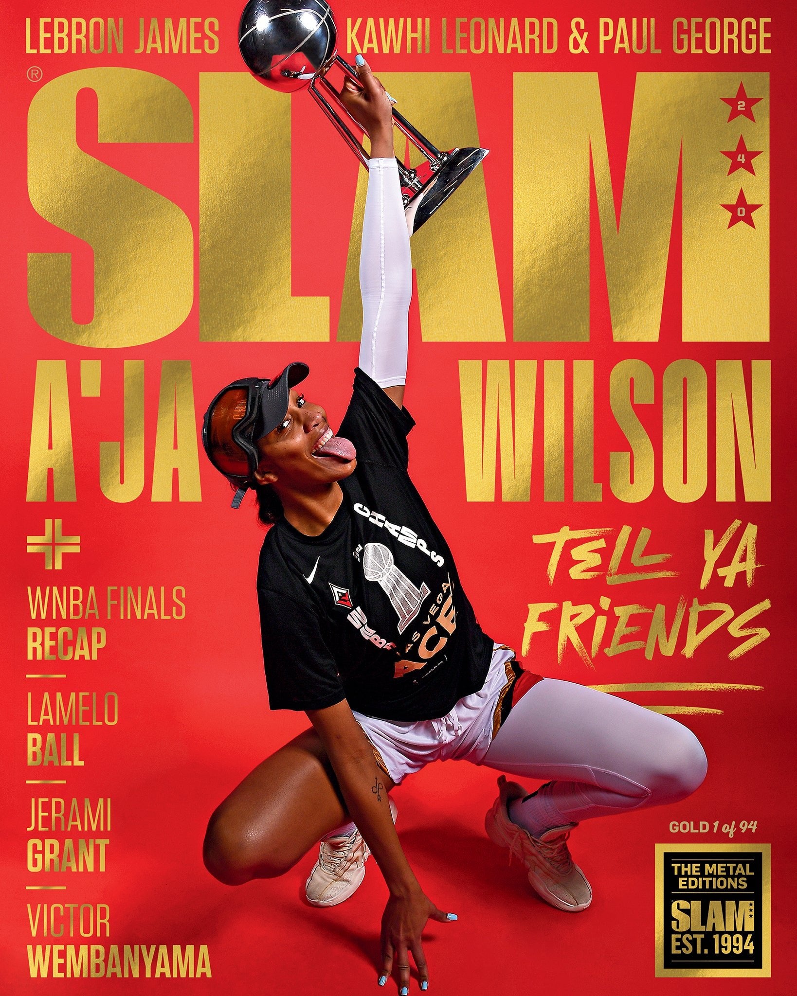 GOLD METAL: SLAM 240 - A'ja Wilson (#d/94) - SLAM Goods