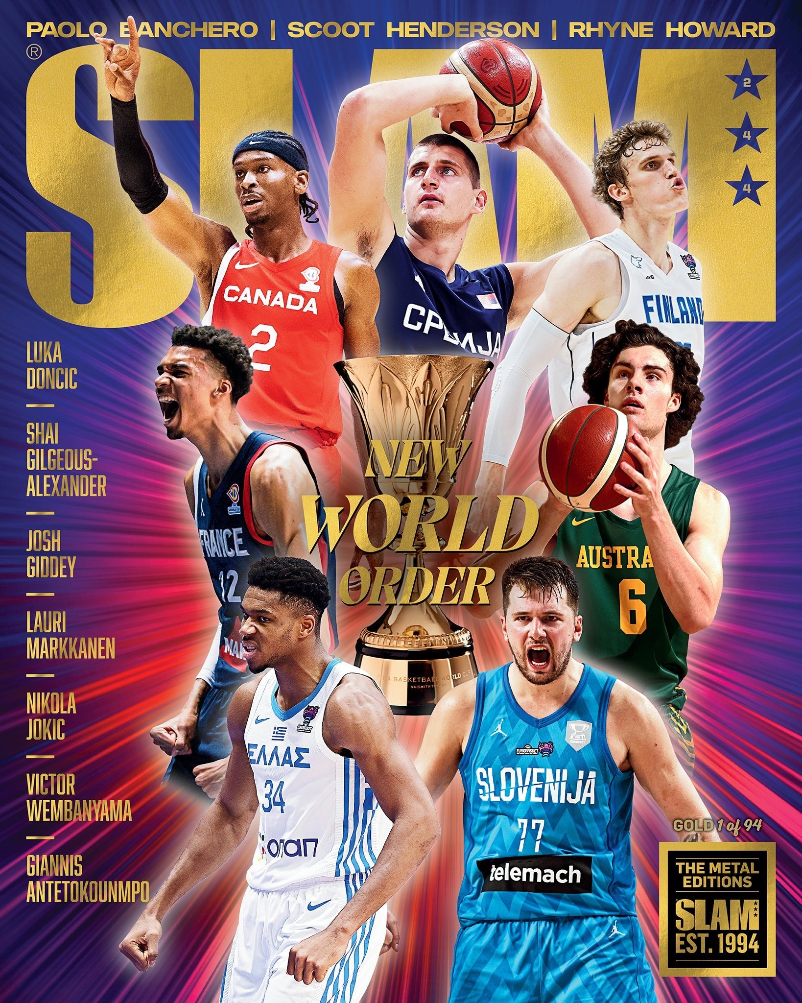 GOLD METAL: SLAM 244 - FIBA (#d/94) - SLAM Goods