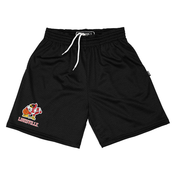 Starter Mens Louisville Cardinals Athletic Sweat Shorts, Grey, Large