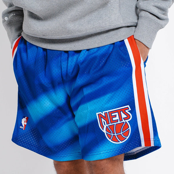 Men's Large L New Jersey Nets Nike Swingman Navy Blue Game Shorts