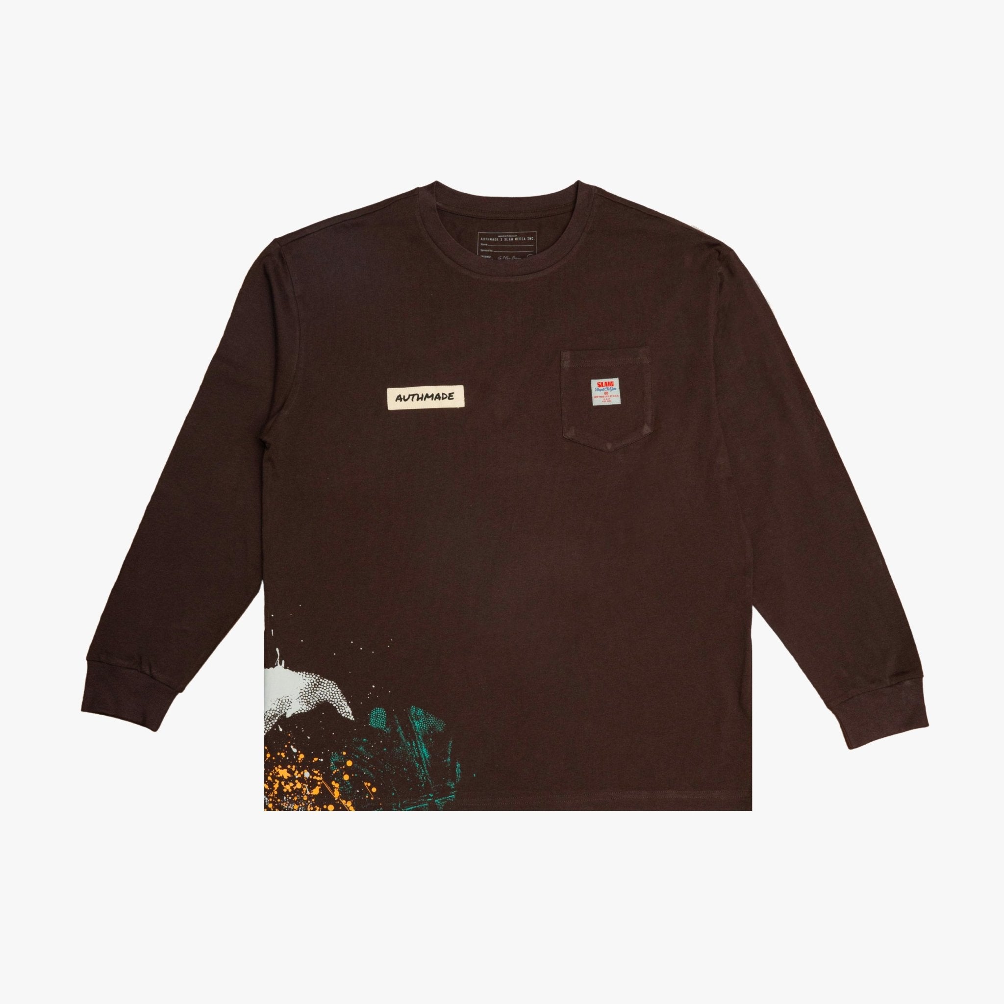 SLAM x Authmade L/S Paint Tee - SLAM Goods