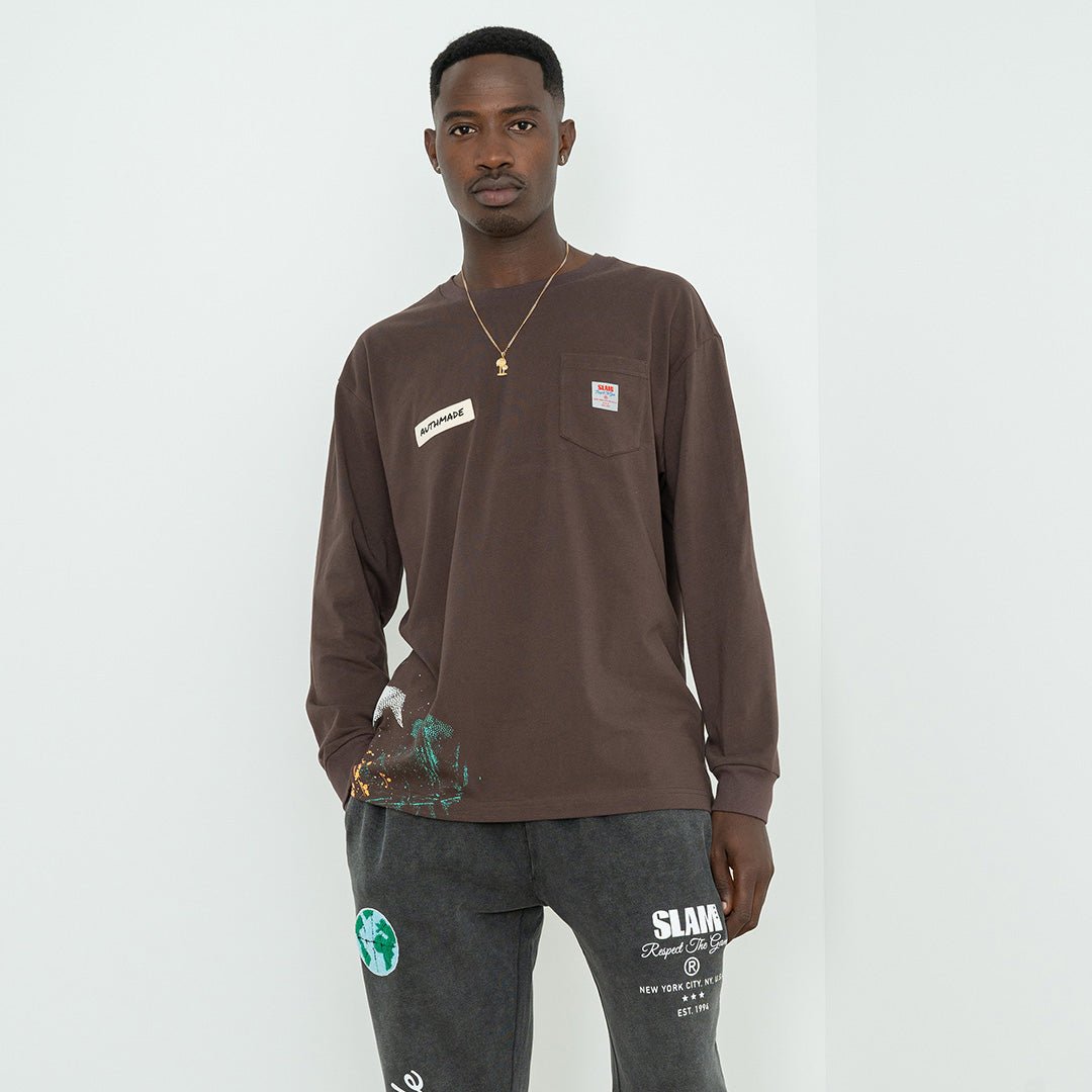 SLAM x Authmade L/S Paint Tee - SLAM Goods