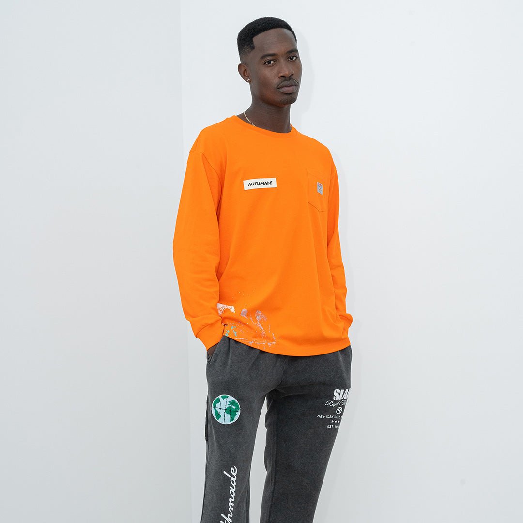 SLAM x Authmade L/S Paint Tee - SLAM Goods