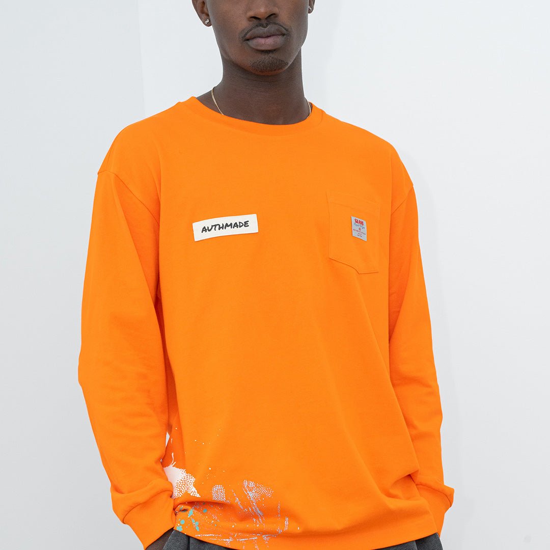 SLAM x Authmade L/S Paint Tee - SLAM Goods