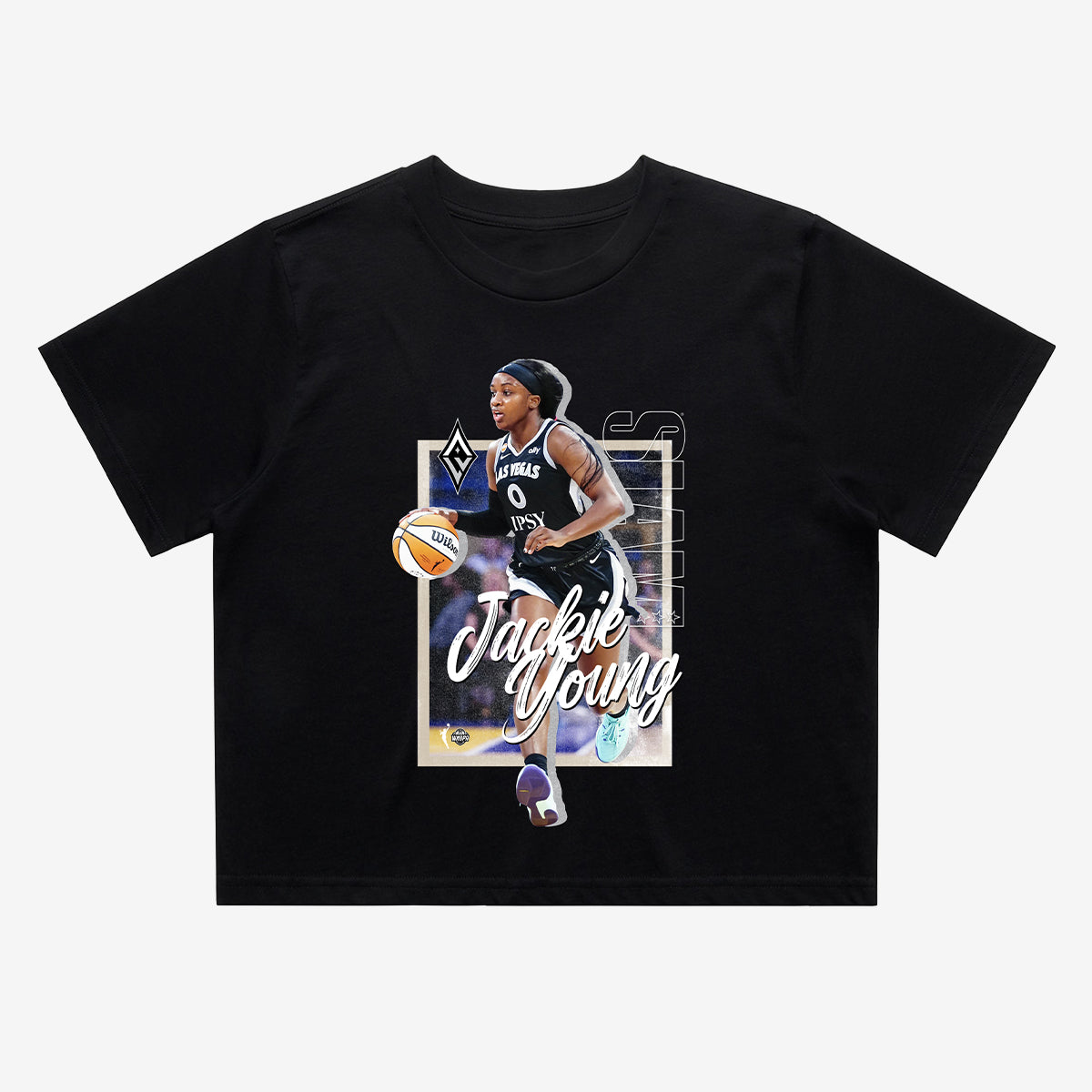 Las Vegas Aces Player Crop Tee - Jackie Young (SLAM 262)