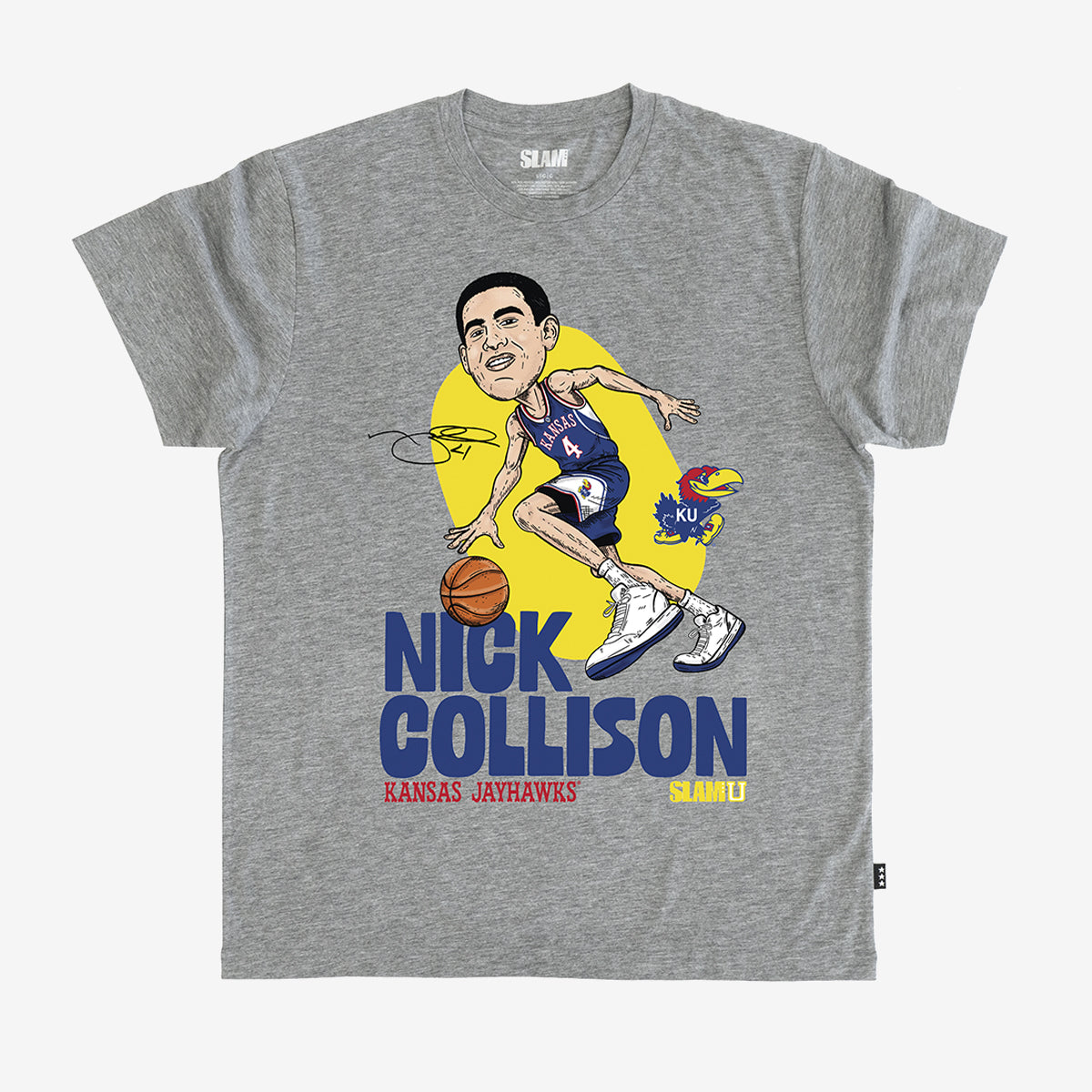 SLAMU Caricature Heritage Tee - Nick Collison (Kansas)