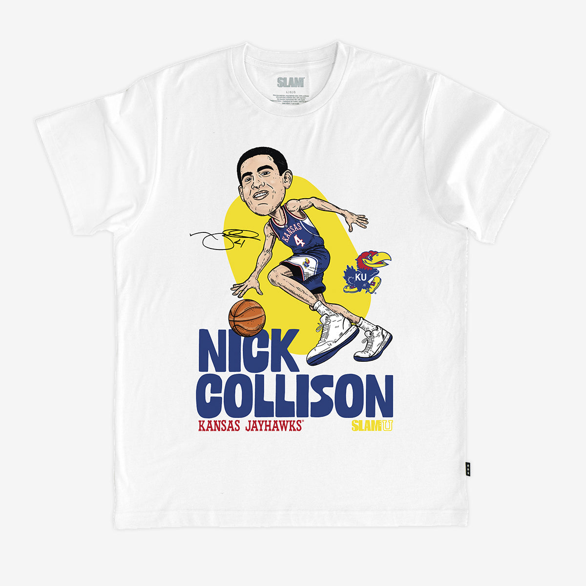 SLAMU Caricature Heritage Tee - Nick Collison (Kansas)