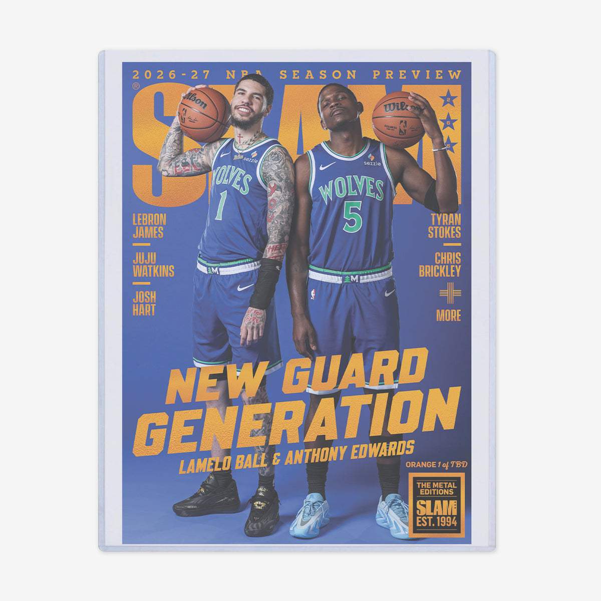ORANGE METAL: SLAM 265: Anthony Edwards + LaMelo Ball Magazine (#D/TBD)
