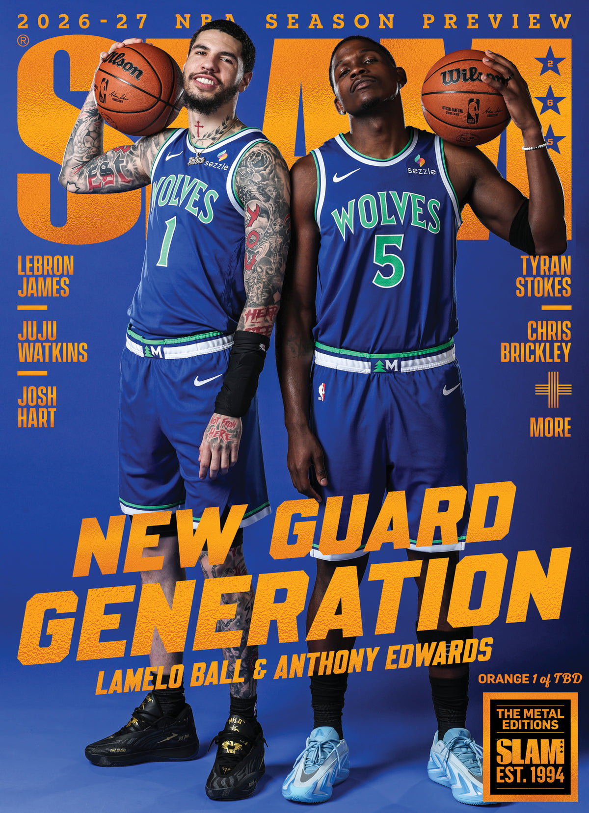 ORANGE METAL: SLAM 265: Anthony Edwards + LaMelo Ball Magazine (#D/TBD)
