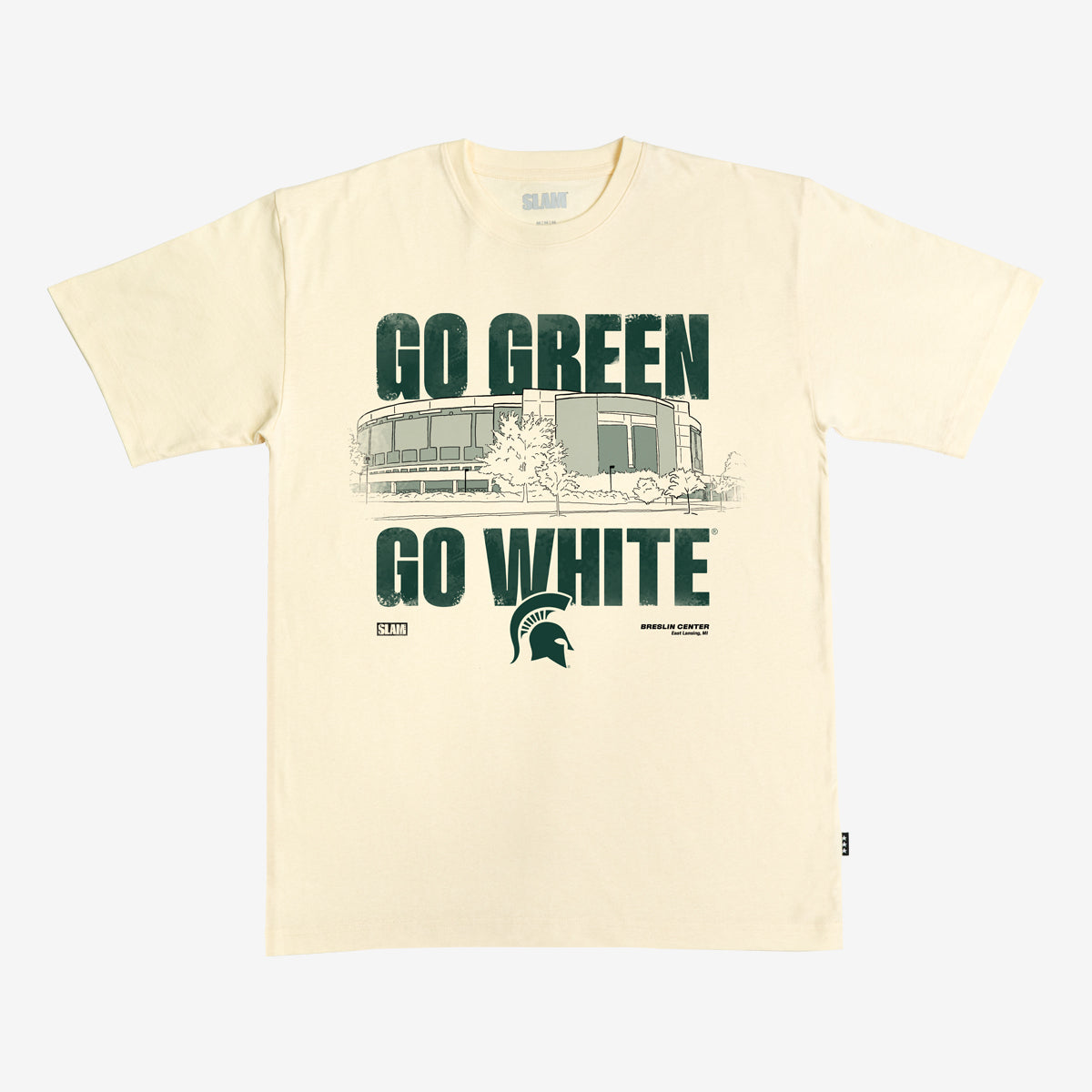 Michigan State Go Green Go White Heavy Tee