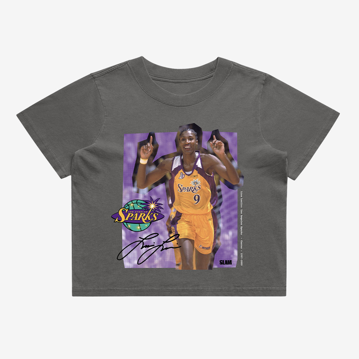 WSLAM Court Origins Crop Cover Tee - Lisa Leslie (WNBA Legends)