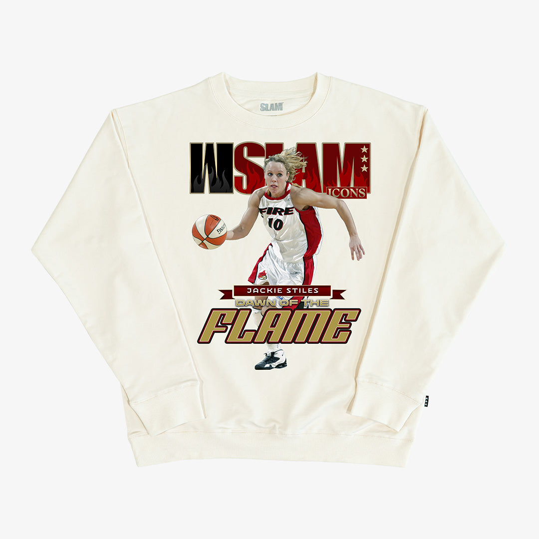 WSLAM Court Origins Cover Crewneck - Jackie Stiles (Fire Icons)
