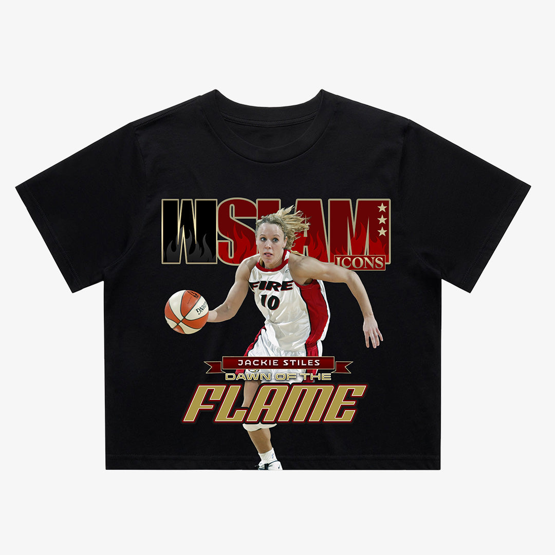 WSLAM Court Origins Crop Cover Tee - Jackie Stiles (Fire Icons)