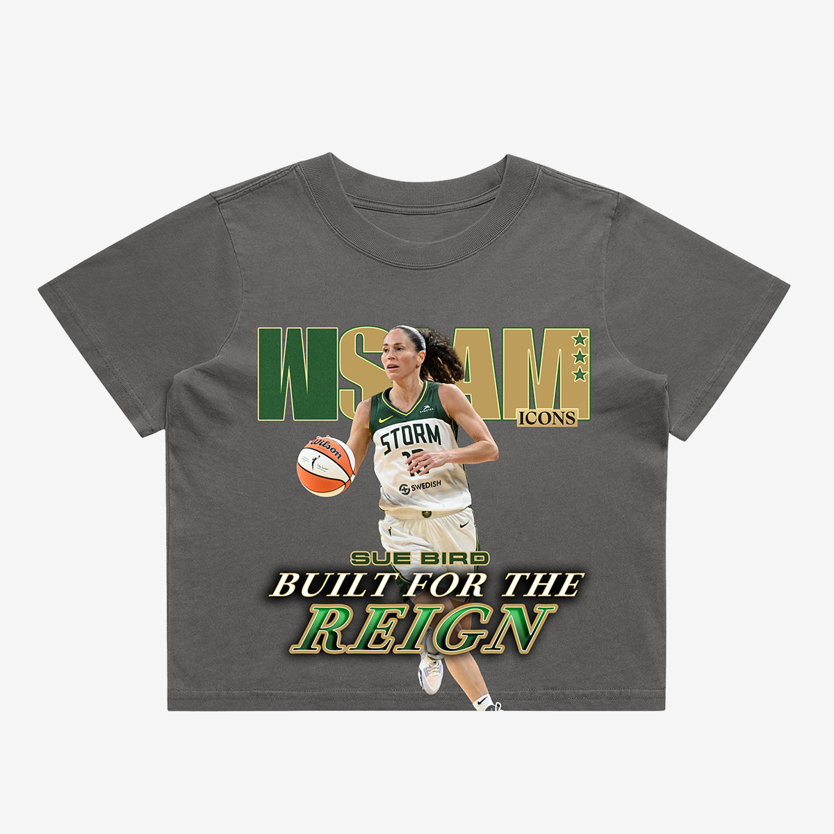 WSLAM Court Origins Crop Cover Tee - Sue Bird (Storm Icons)