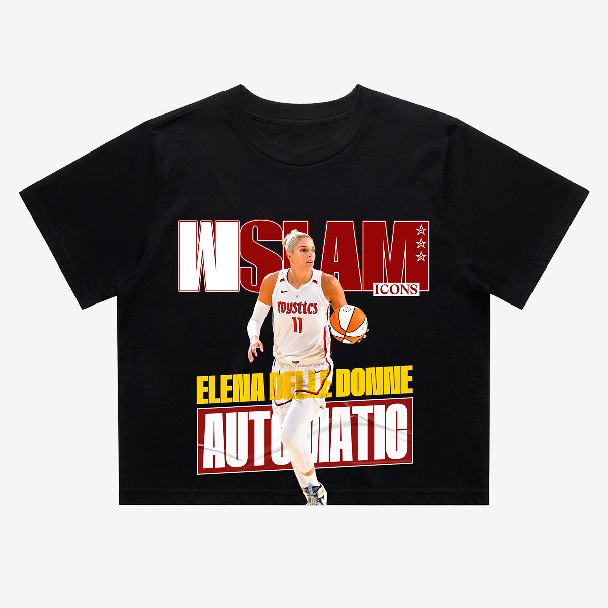 WSLAM Court Origins Crop Cover Tee - Elena Delle Donne (Mystics Icons)