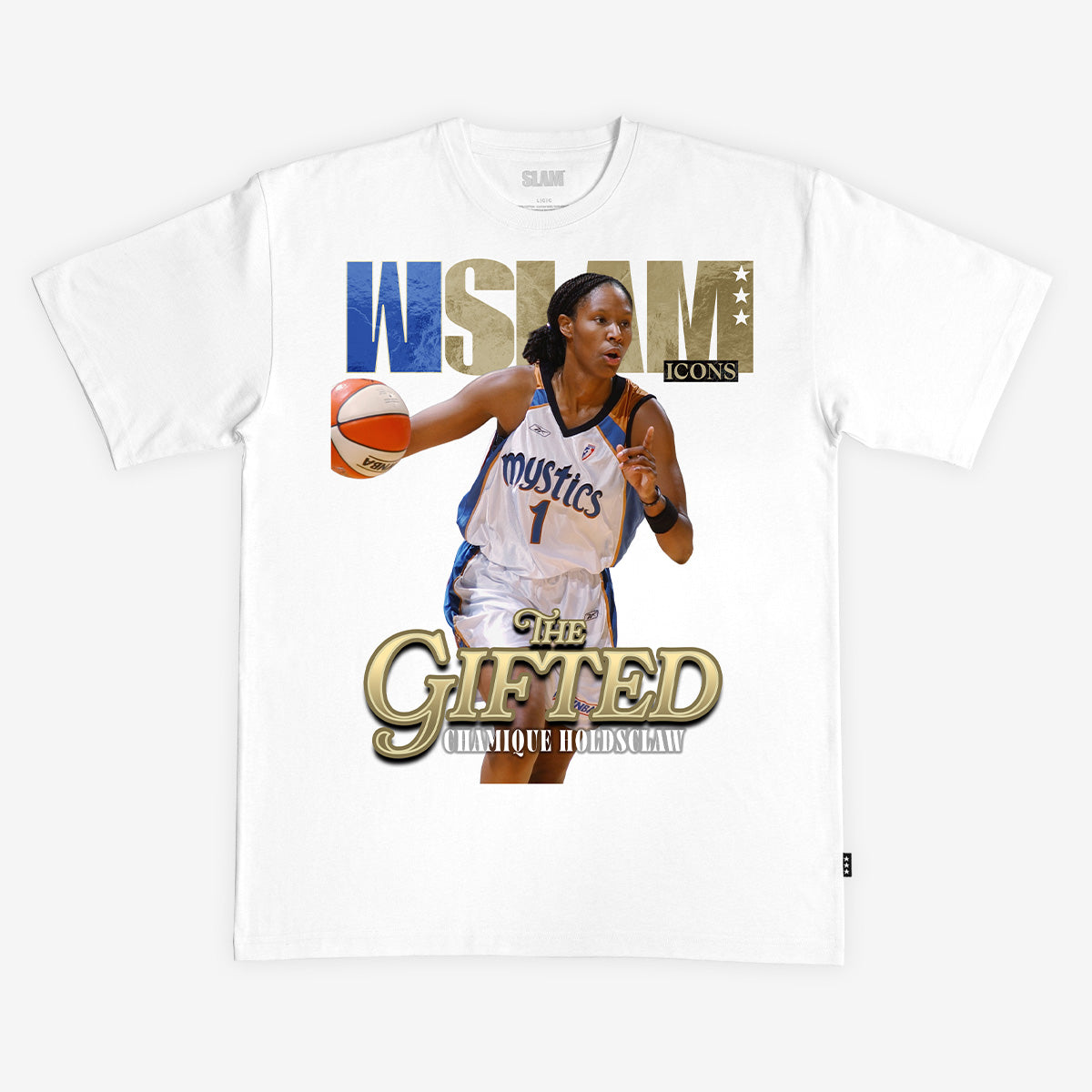 WSLAM Court Origins Cover Tee - Chamique Holdsclaw (Mystics Icons)