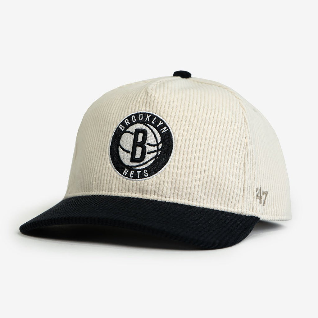 Trucker Hat Brooklyn Nets White Hat Brooklyn Nets Cream Thick Cord
