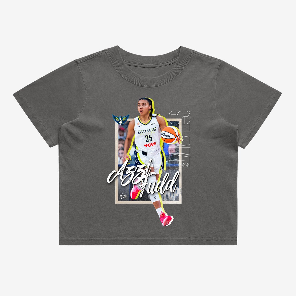 Dallas Wings Player Crop Tee - Azzi Fudd (SLAM 262) - SLAM Goods